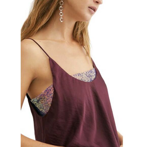 Free People Turn It On Camisole Top Vetiver Bloom - Picture 3 of 3
